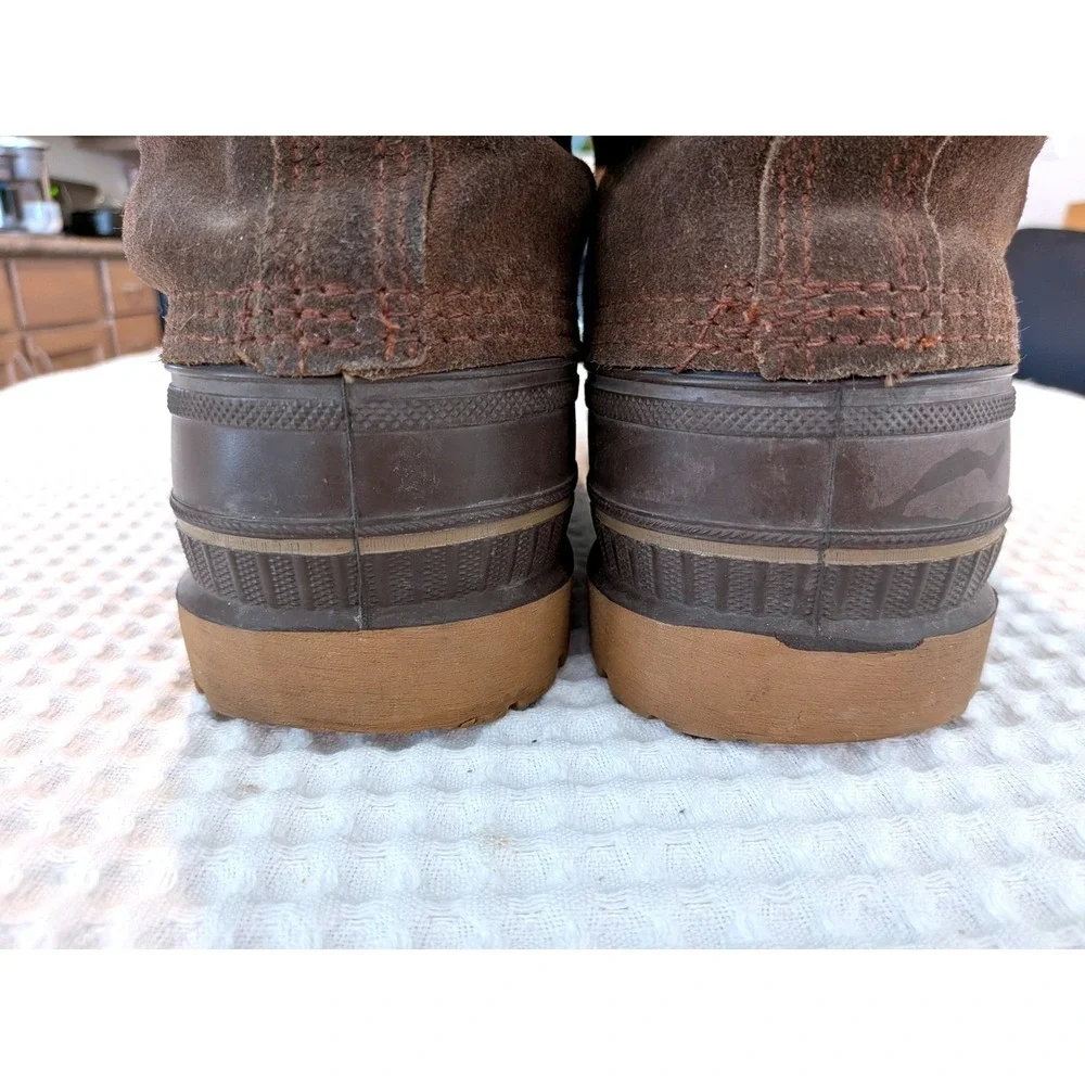 Sorel Crusader Snow Boots Brown Mens 11 Insulated Canada Made Vintage